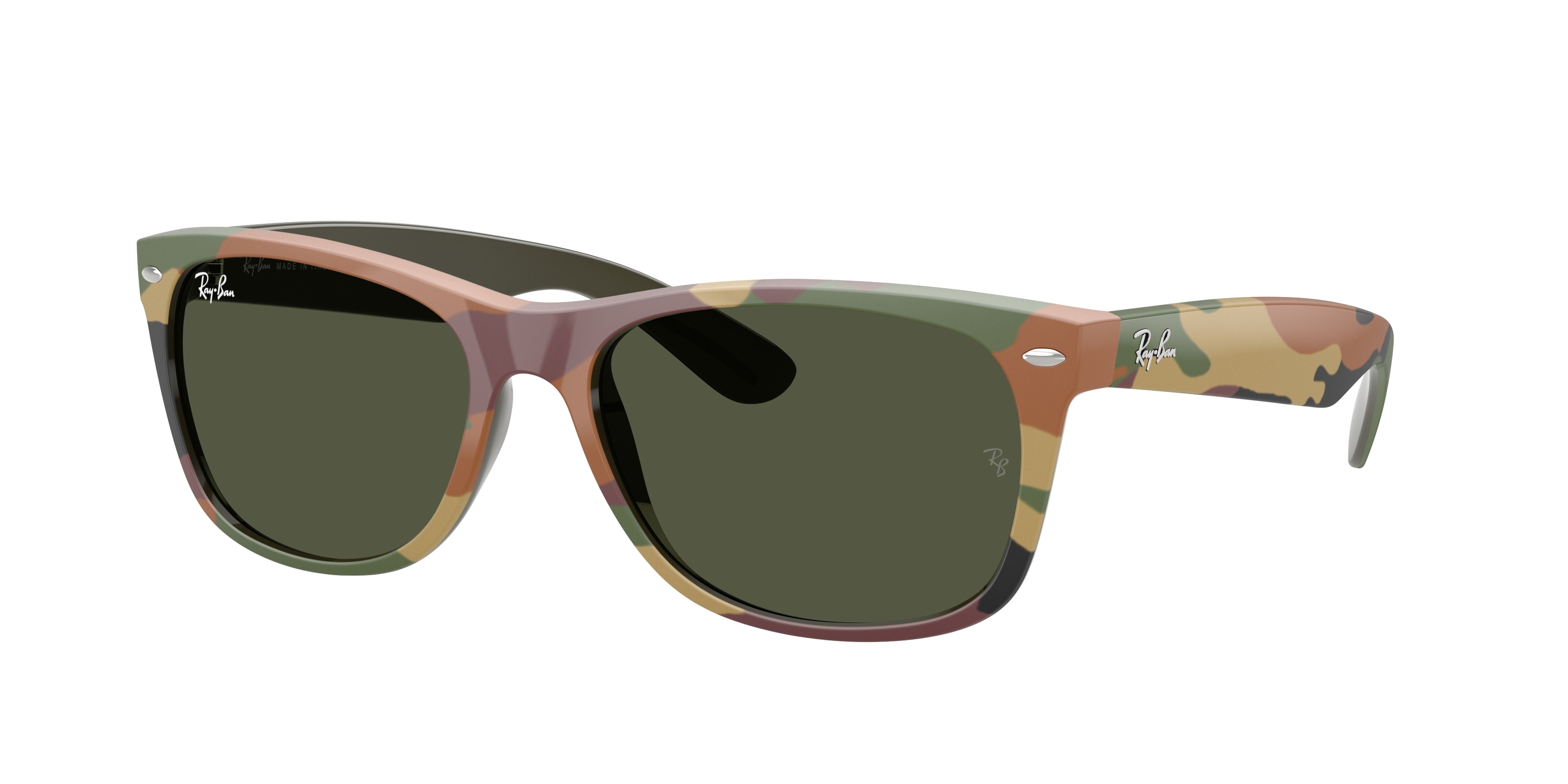 Ray - Ban Unisex RB2132 New Wayfarer 682331 Aurinkolasit Nylon Verde Verde Squadrata Normale-image